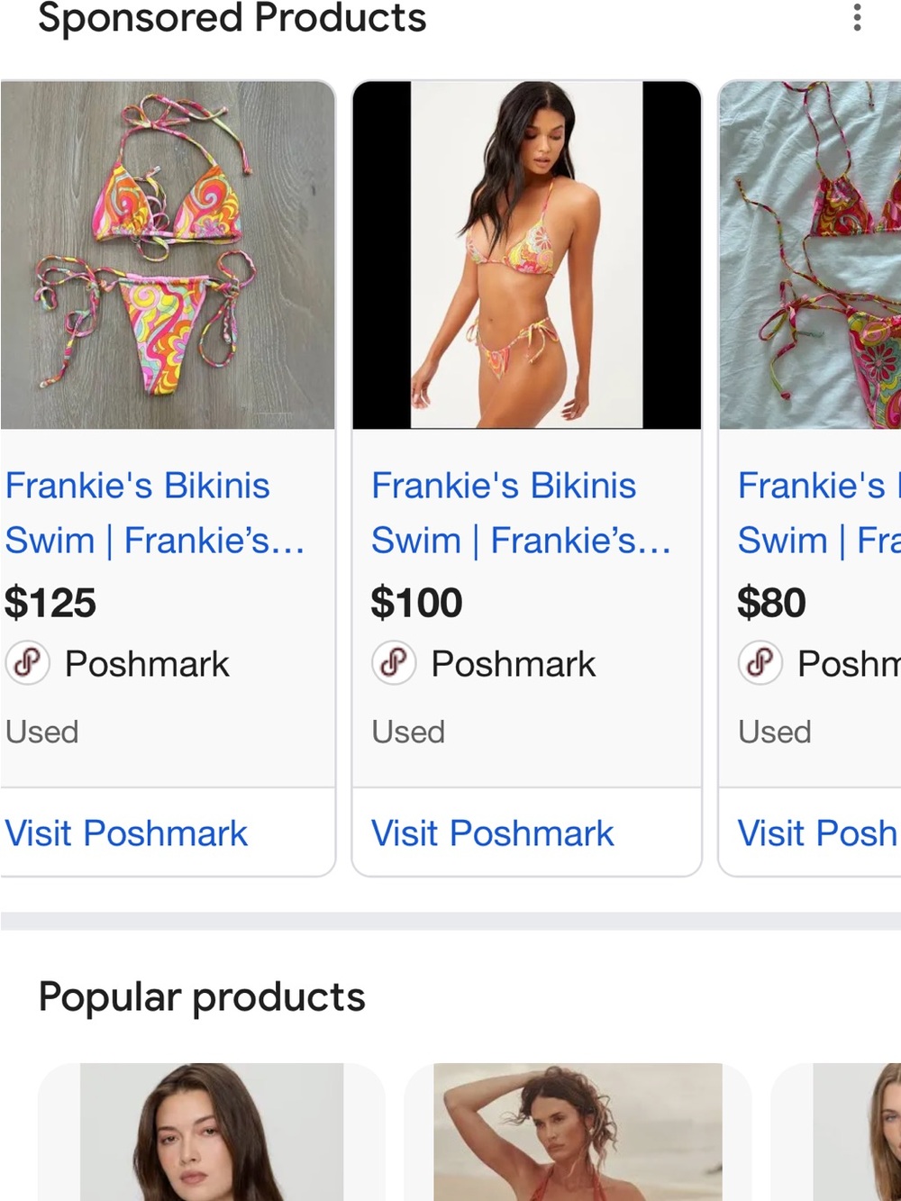 Frankie's Bikinis Pink multicolor String Bikini - Picture 5 of 5